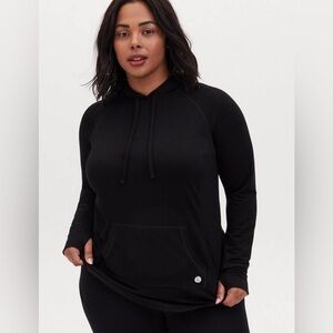 Torrid French Terry Long Sleeve Active Hoodie Sweatshirt size 4 lightweight